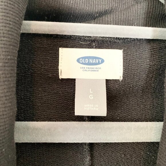 Old‎ Navy black long sleeve cocoon style open front cardigan sweater - Large - Picture 4 of 8